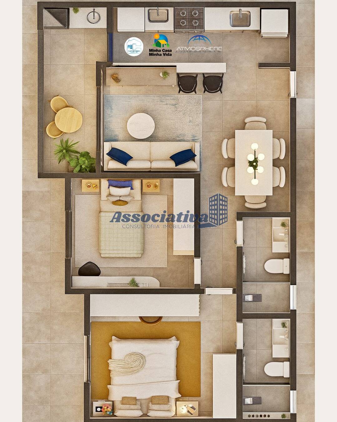 Apartamento, 2 quartos - Foto 3